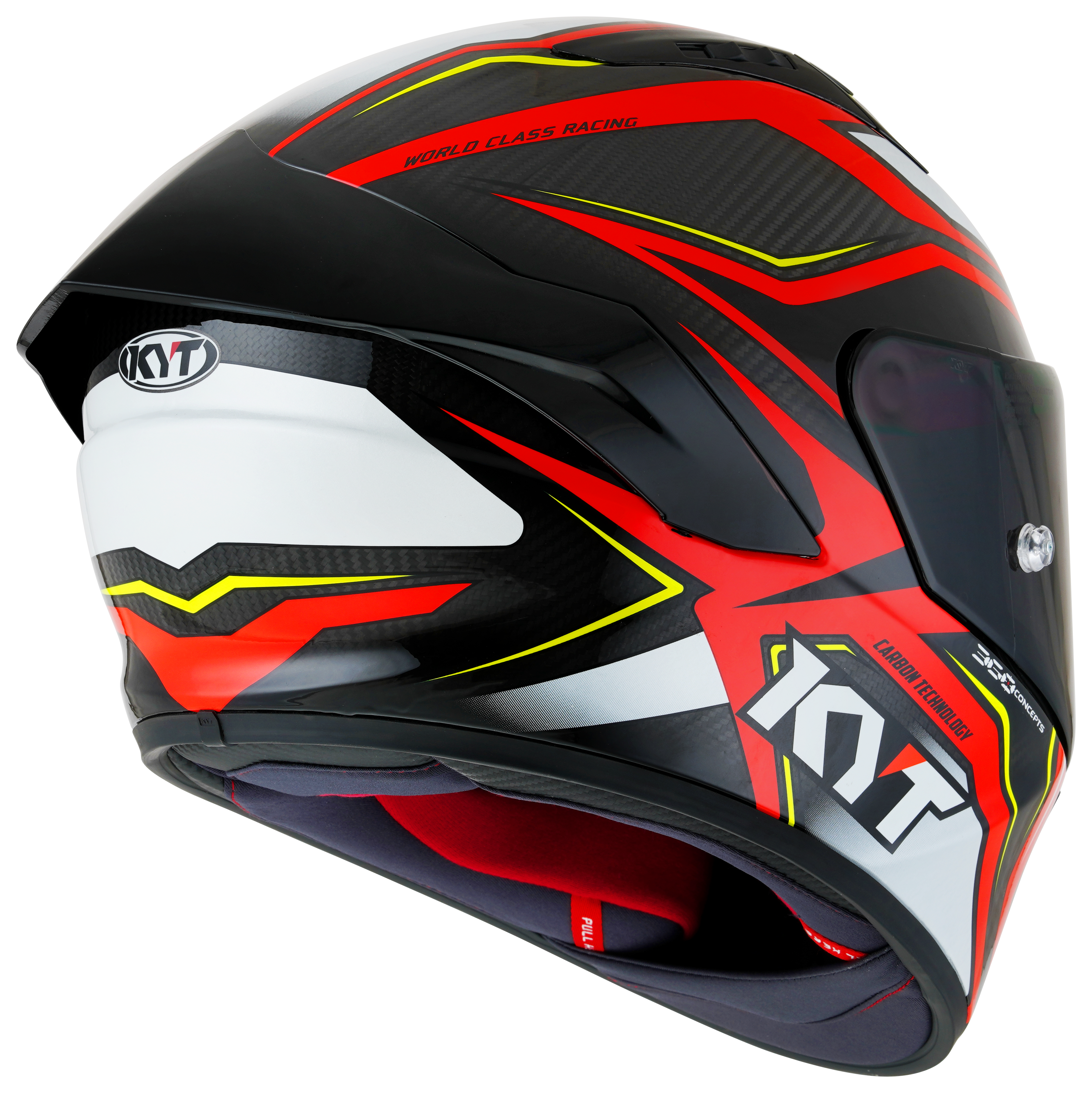 Kyt NZ-RACE Helm Carbon Stride Red Glossy Red/White Y6NZ0026