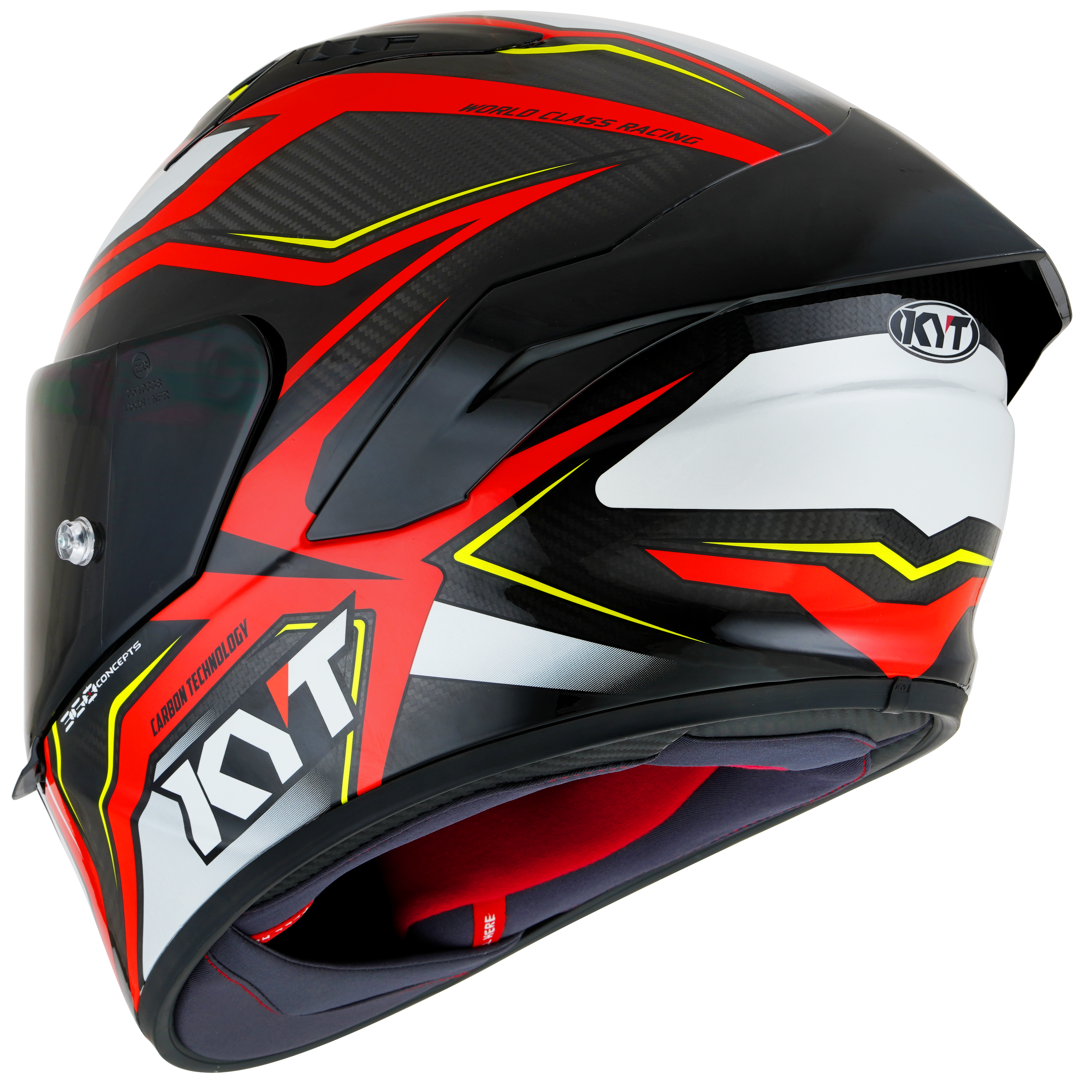 Kyt NZ-RACE Helm Carbon Stride Red Glossy Red/White Y6NZ0026