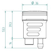 Serbatoio dell'olio freni e frizione LighTech 16 cm³ – Alluminio CNC, colorato | Serbatoio universale per motociclette 