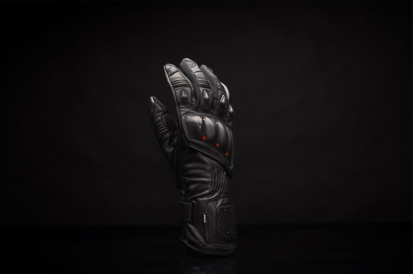 Knox Oulton MK2 Sport guanti in pelle | Uomo | Nero/Rosso | 1011352110030 