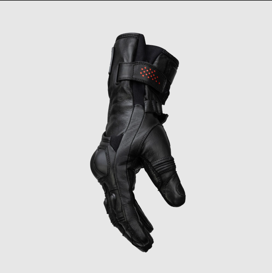 Knox Oulton MK2 Sport guanti in pelle | Uomo | Nero/Rosso | 1011352110030 