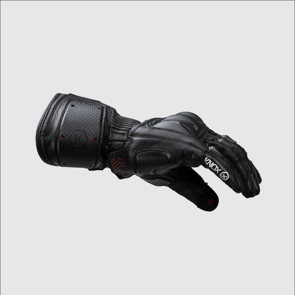 Knox Oulton MK2 Sport guanti in pelle | Uomo | Nero/Rosso | 1011352110030 