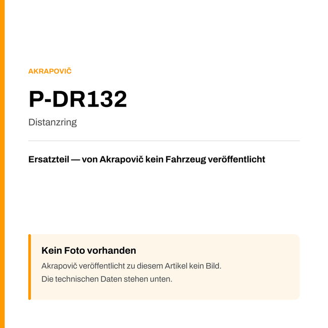 Akrapovic Distanzring P-DR132 — Platzhalter, kein Herstellerfoto verfügbar