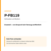 Akrapovic Schrauben und Muttern P-FB119 — Platzhalter, kein Herstellerfoto verfügbar