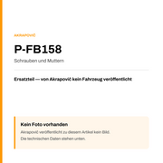Akrapovic Schrauben und Muttern P-FB158 — Platzhalter, kein Herstellerfoto verfügbar