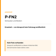 Akrapovic Schrauben und Muttern P-FN2 — Platzhalter, kein Herstellerfoto verfügbar