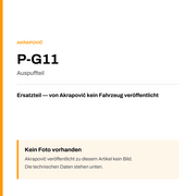 Akrapovic Auspuffteil P-G11 — Platzhalter, kein Herstellerfoto verfügbar