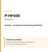 Akrapovic Montagesatz P-HF406 — Platzhalter, kein Herstellerfoto verfügbar