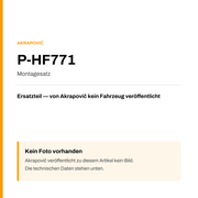 Akrapovic Montagesatz P-HF771 — Platzhalter, kein Herstellerfoto verfügbar