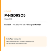 Akrapovic Hitzeschild P-HSD9SO5 — Platzhalter, kein Herstellerfoto verfügbar