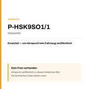 Akrapovic Hitzeschild P-HSK9SO1/1 — Platzhalter, kein Herstellerfoto verfügbar