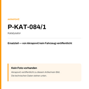 Akrapovic Katalysator P-KAT-084/1 — Platzhalter, kein Herstellerfoto verfügbar
