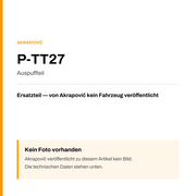 Akrapovic Auspuffteil P-TT27 — Platzhalter, kein Herstellerfoto verfügbar