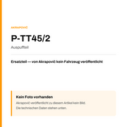 Akrapovic Auspuffteil P-TT45/2 — Platzhalter, kein Herstellerfoto verfügbar