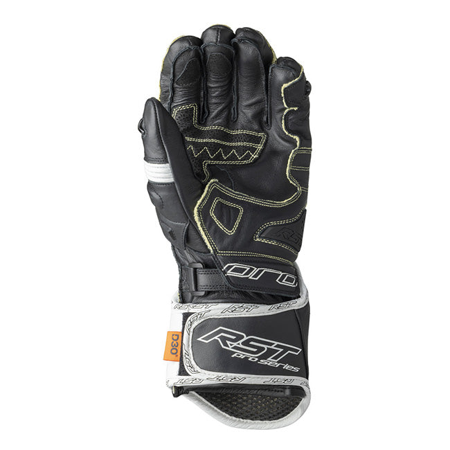 RST Pro Series GP D3O guanti in pelle da motociclista | uomo | Bianco/Nero | 103715 