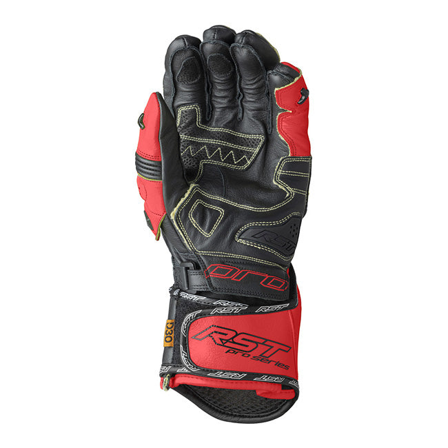 RST Pro Series GP D3O guanti in pelle da motociclista | Uomo | Rosso/Nero | 103715 
