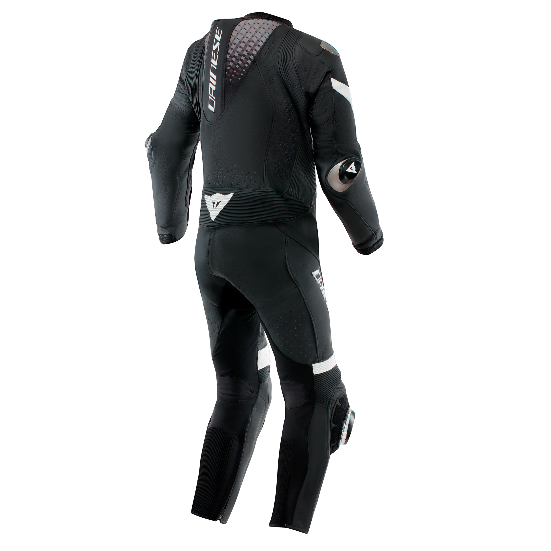 Combinazione in pelle da un pezzo di Laguna SECA 6 di Bainese - tuta da corsa perforata | Uomini | In bianco e nero