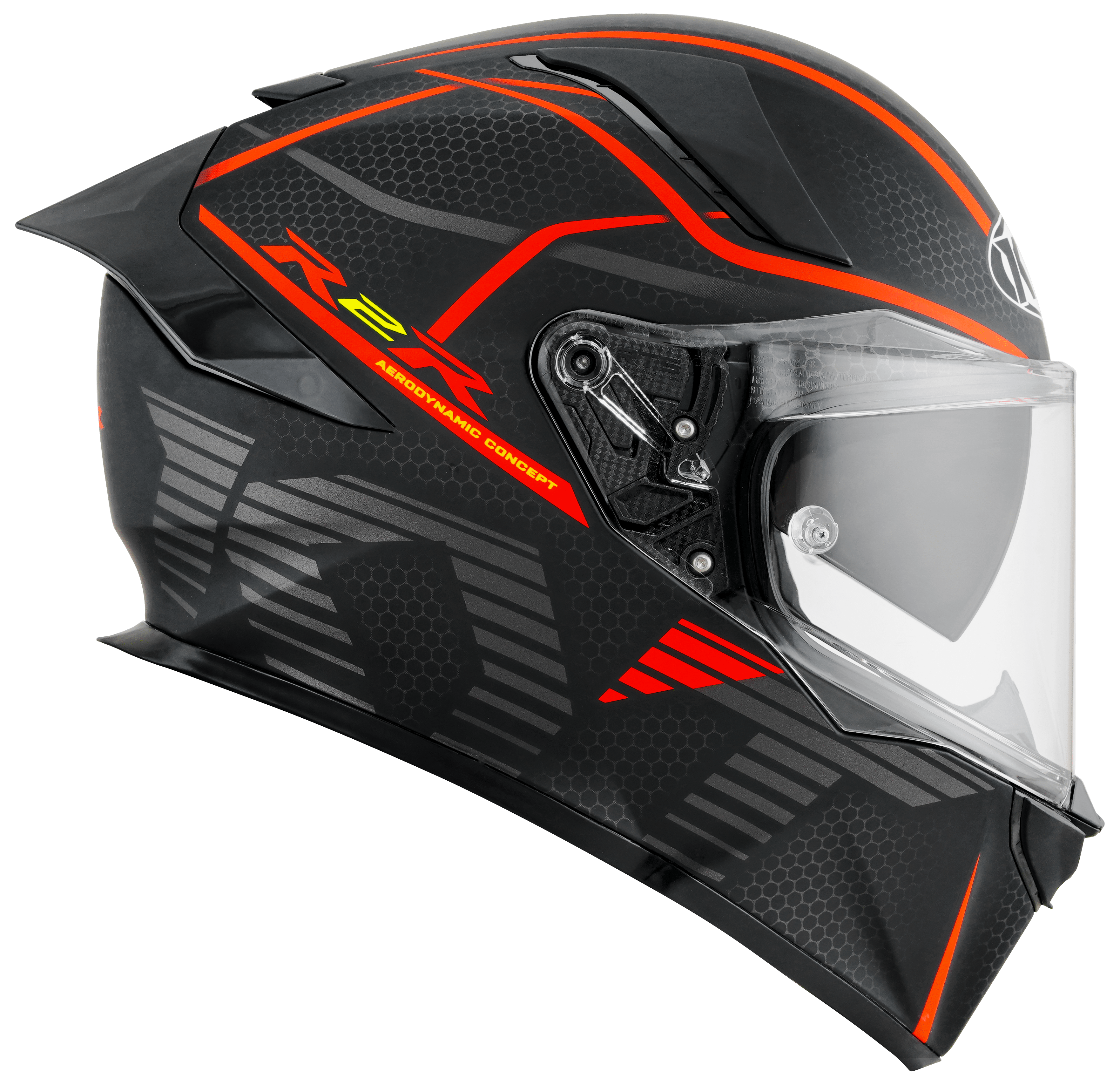 Casco KYT R2R Concept Matt Nero / Rosso Y6R20008 