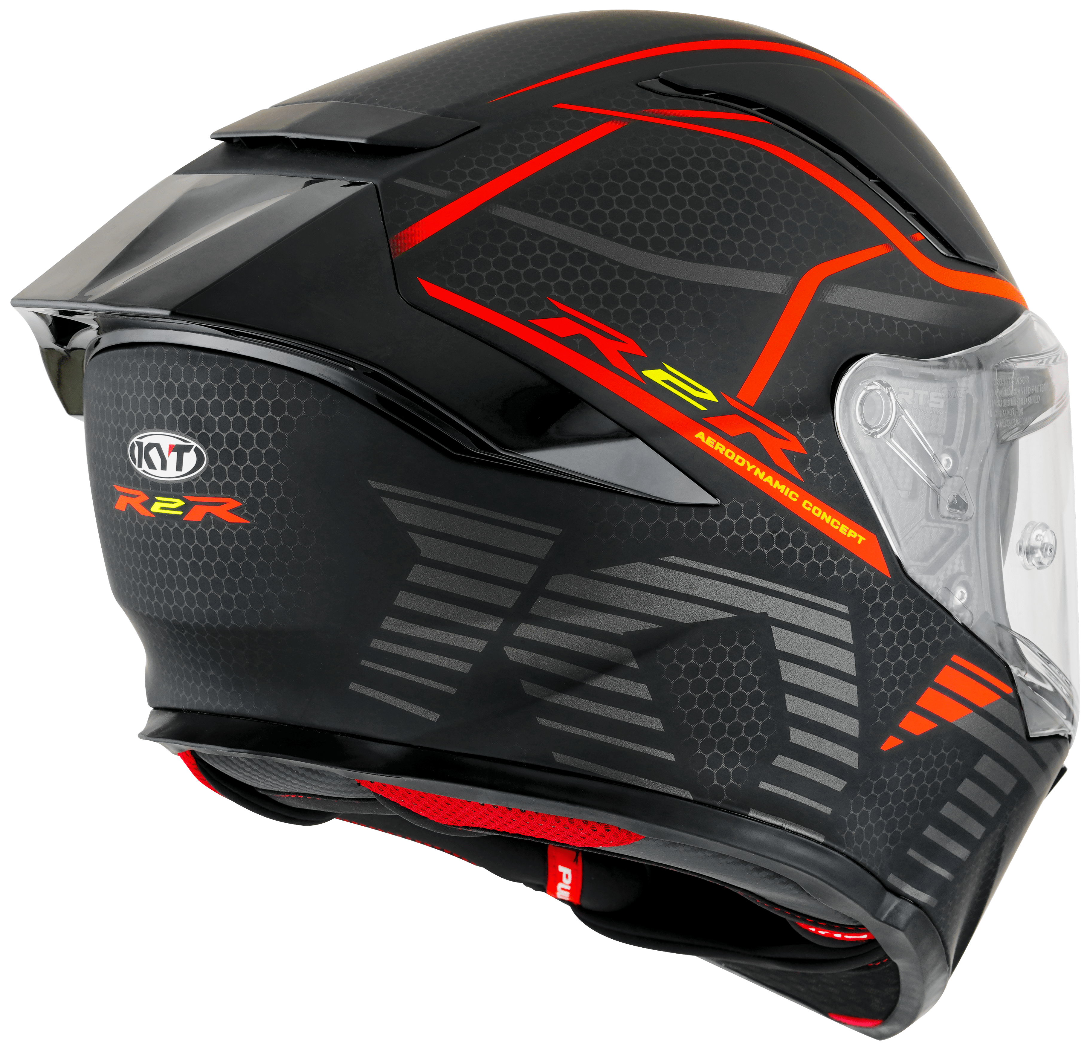 Casco KYT R2R Concept Matt Nero / Rosso Y6R20008 