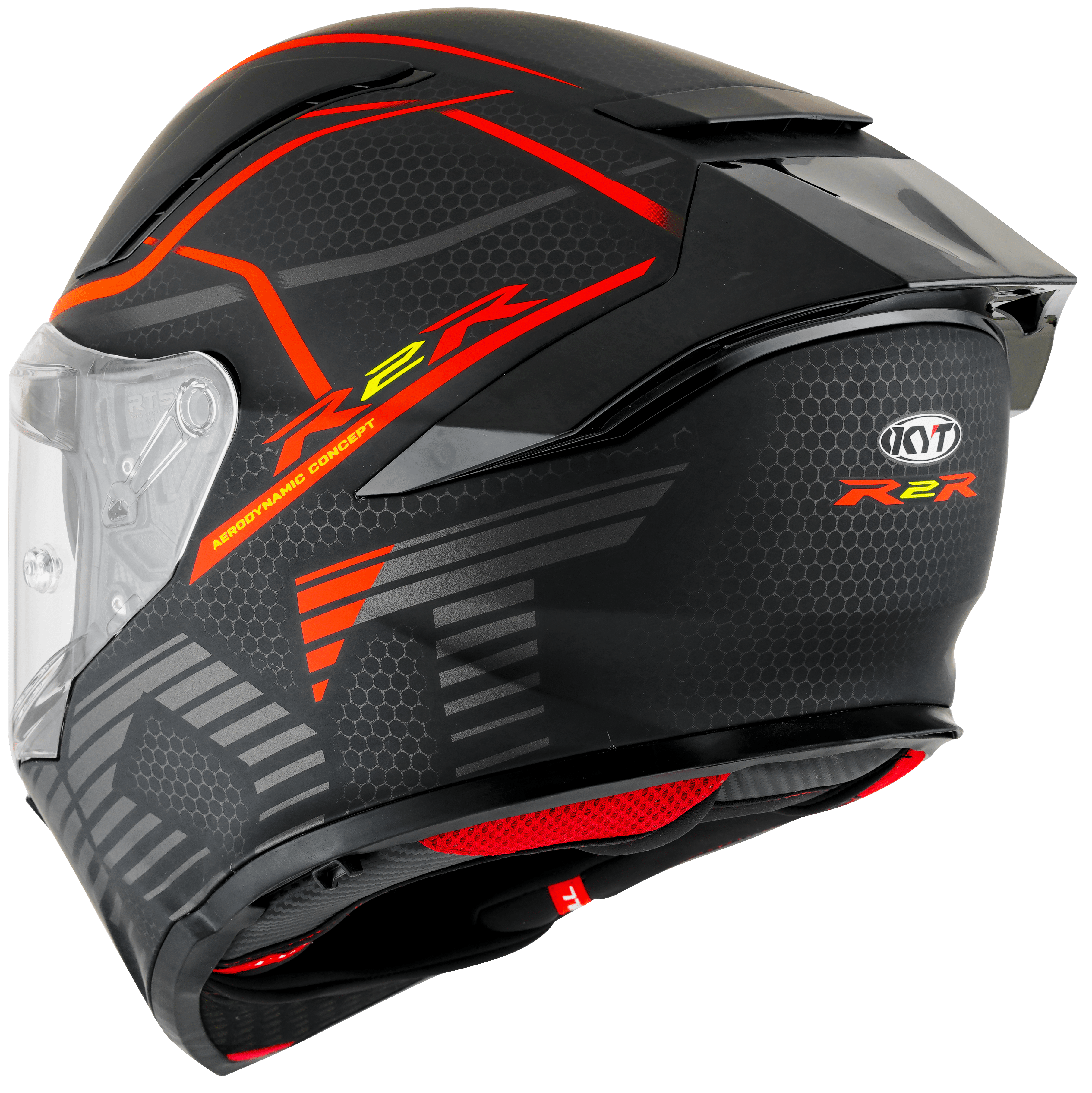 Casco KYT R2R Concept Matt Nero / Rosso Y6R20008 