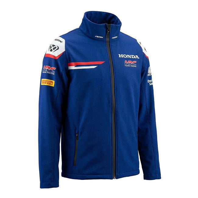 Honda HRC Racing Team Felpa con zip da gara blu replica 2026 da uomo IXON 