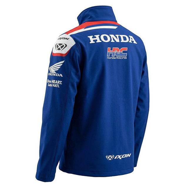 Honda HRC Racing Team Felpa con zip da gara blu replica 2026 da uomo IXON 