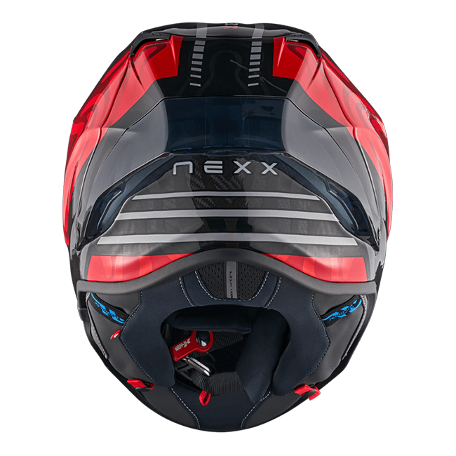 Casco Nexx X.R3R Swirl Carbon Rosso Argento 01XR323489023 