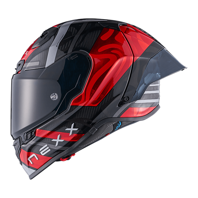 Casco Nexx X.R3R Swirl Carbon Rosso Argento 01XR323489023 