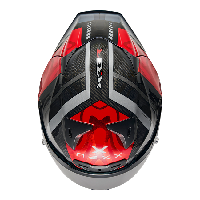 Casco Nexx X.R3R Swirl Carbon Rosso Argento 01XR323489023 