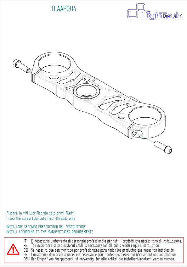 Gabel Bridge (in alto) Lightch Aprilia RSV4 1100 Factory (21-25) TCAAP004ner