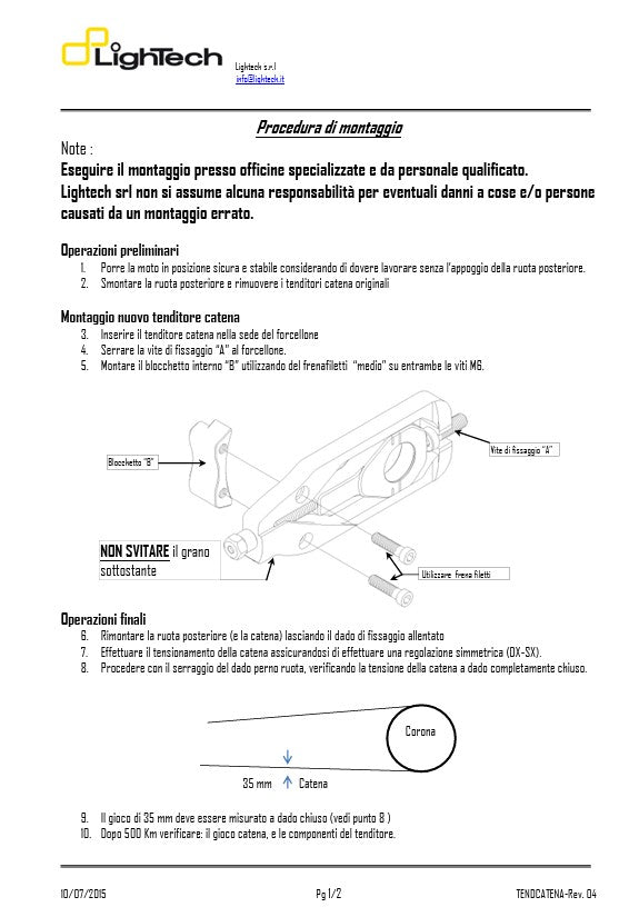 Tenditore a catena Lightch Yamaha RJ27 (17-25) Teya006