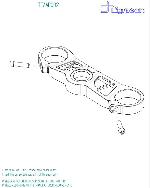 Gabel Bridge (in alto) Lighttech Aprilia Rs 660 (20-25) TCAAP002NER