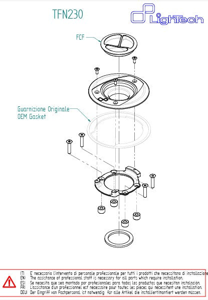 Castino del tappo del carburante Lightch BMW S1000RR K67 (21-25) TFN230