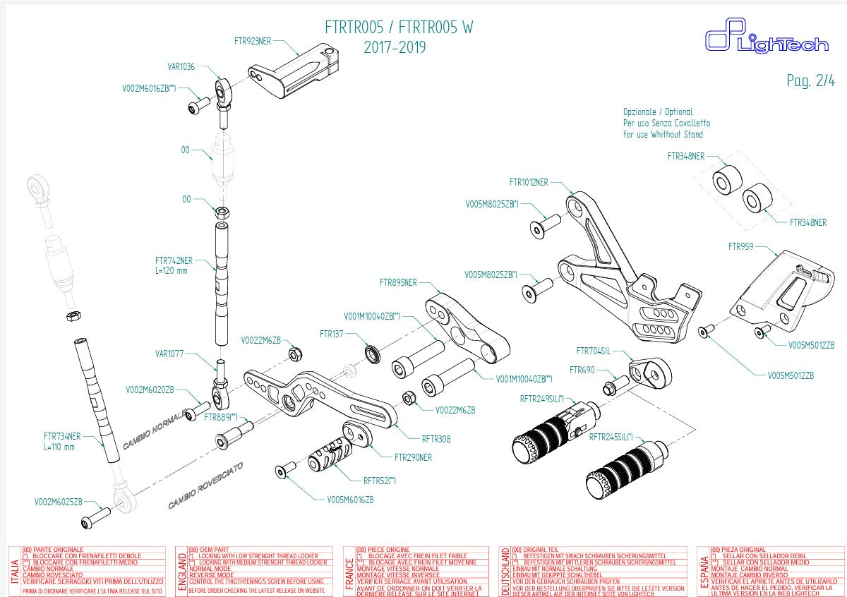 Impianto di freni LighTech Triumph Daytona 675/765 (13-21) FTRTR005 