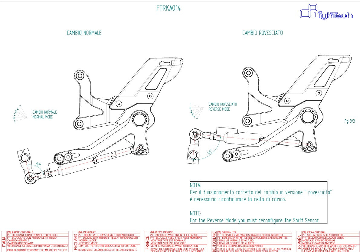Sistema di poggiapiedi Track-Feus Lightch Kawasaki ZX-4 RR (23-25) FTRKA014