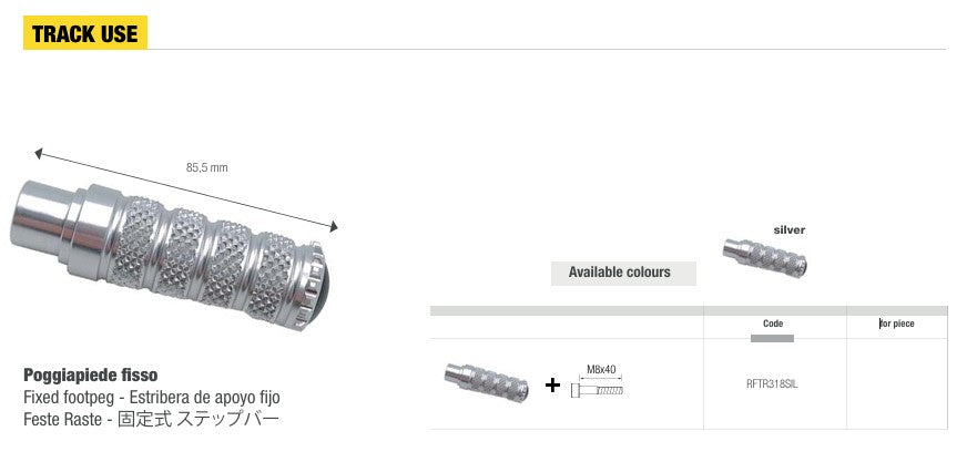 Piena di sostituzione della tecnologia leggera FATTO FESST 85,5 mm-silver/nero | RFTR318