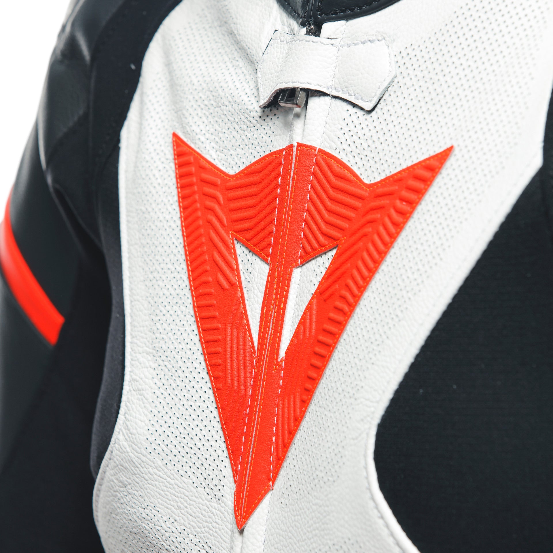 Dainese Grobnik Lady One -pecio Combinazione in pelle - tuta da corsa perforata | Donne | Bianco/rosso