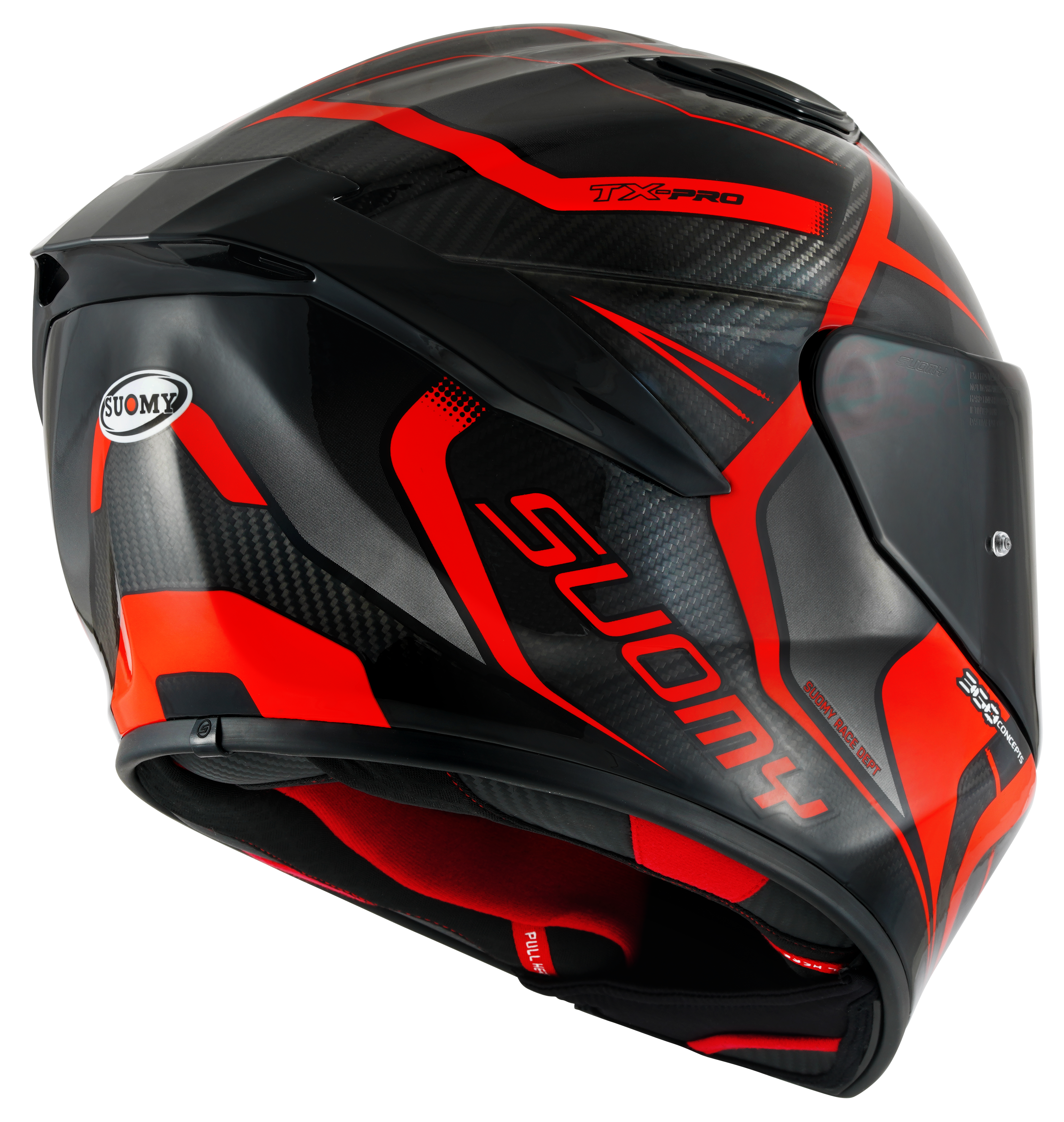 Casco Suomy TX-Pro Carbon Advance Rosso Fluo K6TX0003 