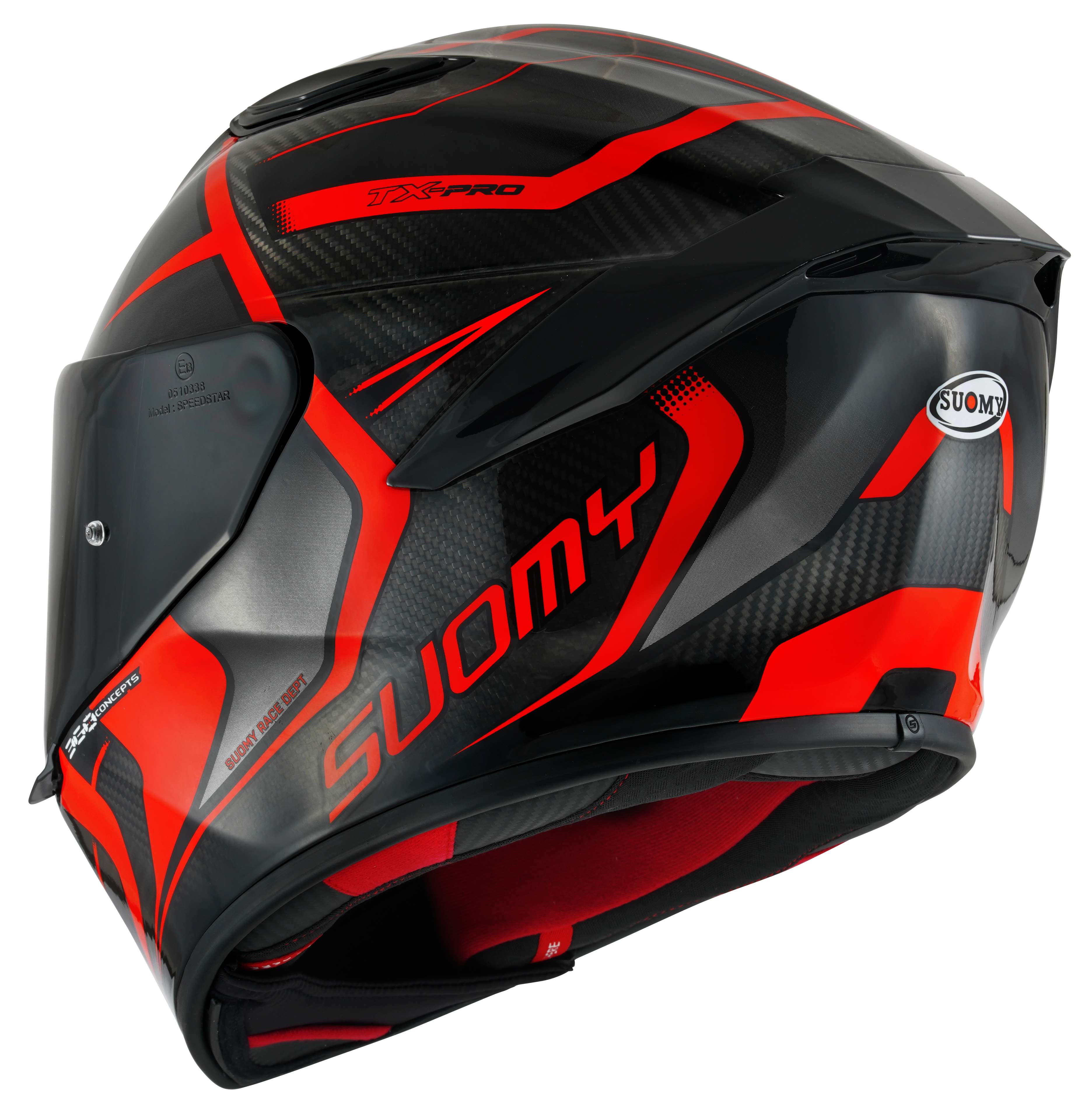 Casco Suomy TX-Pro Carbon Advance Rosso Fluo K6TX0003 