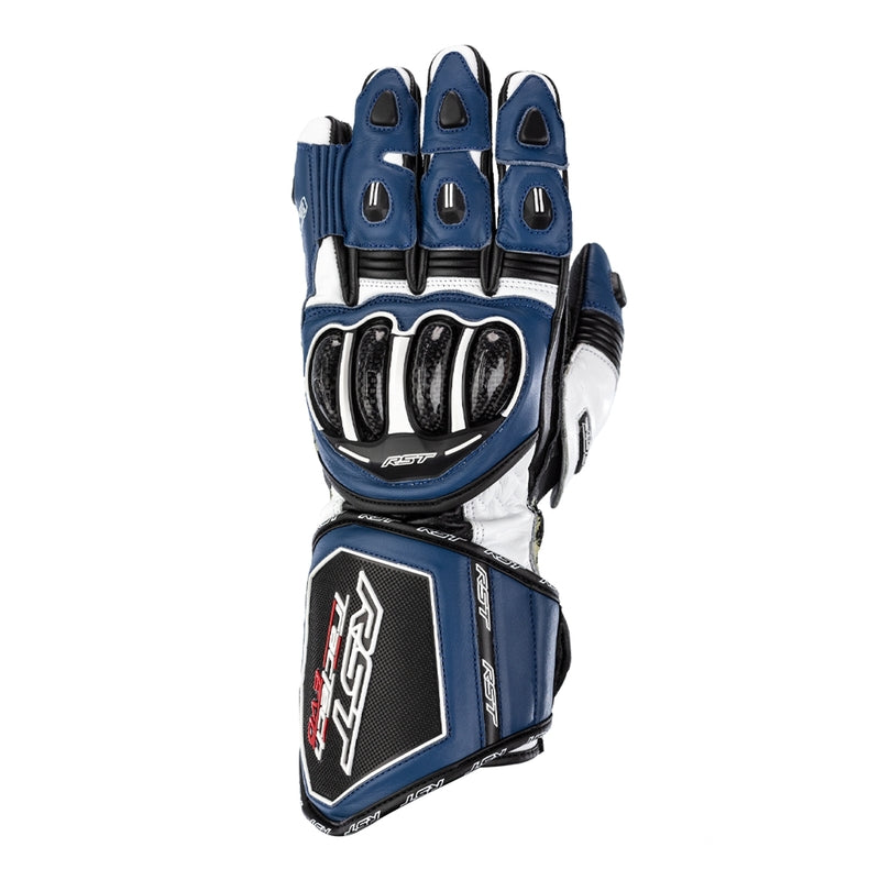 RST Tractech Evo 4 guanti in pelle per moto | Uomo | Blu/Bianco/Nero | 102666 