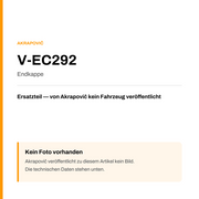 Akrapovic Endkappe V-EC292 — Platzhalter, kein Herstellerfoto verfügbar