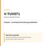 Akrapovic Geräuschdämpfer-Einsatz V-TUV071 — Platzhalter, kein Herstellerfoto verfügbar