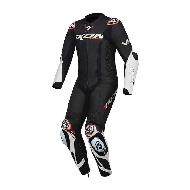 IXON Vortex 3 tuta intera Tuta in pelle – Tuta da gara perforata | Uomo | Nero/Bianco 