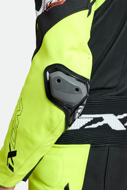 IXON Vortex 3 tuta intera Tuta in pelle – Tuta da gara traforata | Uomo | Nero/Giallo neon 