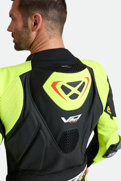 IXON Vortex 3 tuta intera Tuta in pelle – Tuta da gara traforata | Uomo | Nero/Giallo neon 