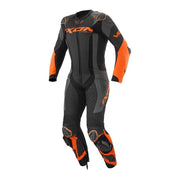 IXON Vortex 3 tuta intera Tuta in pelle – Tuta da gara perforata | Uomo | Nero/Antracite/Arancione 