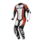 IXON Vortex 3 completo intero Tuta in pelle – Tuta da gara perforata | Uomo | Bianco/Nero/Rosso 