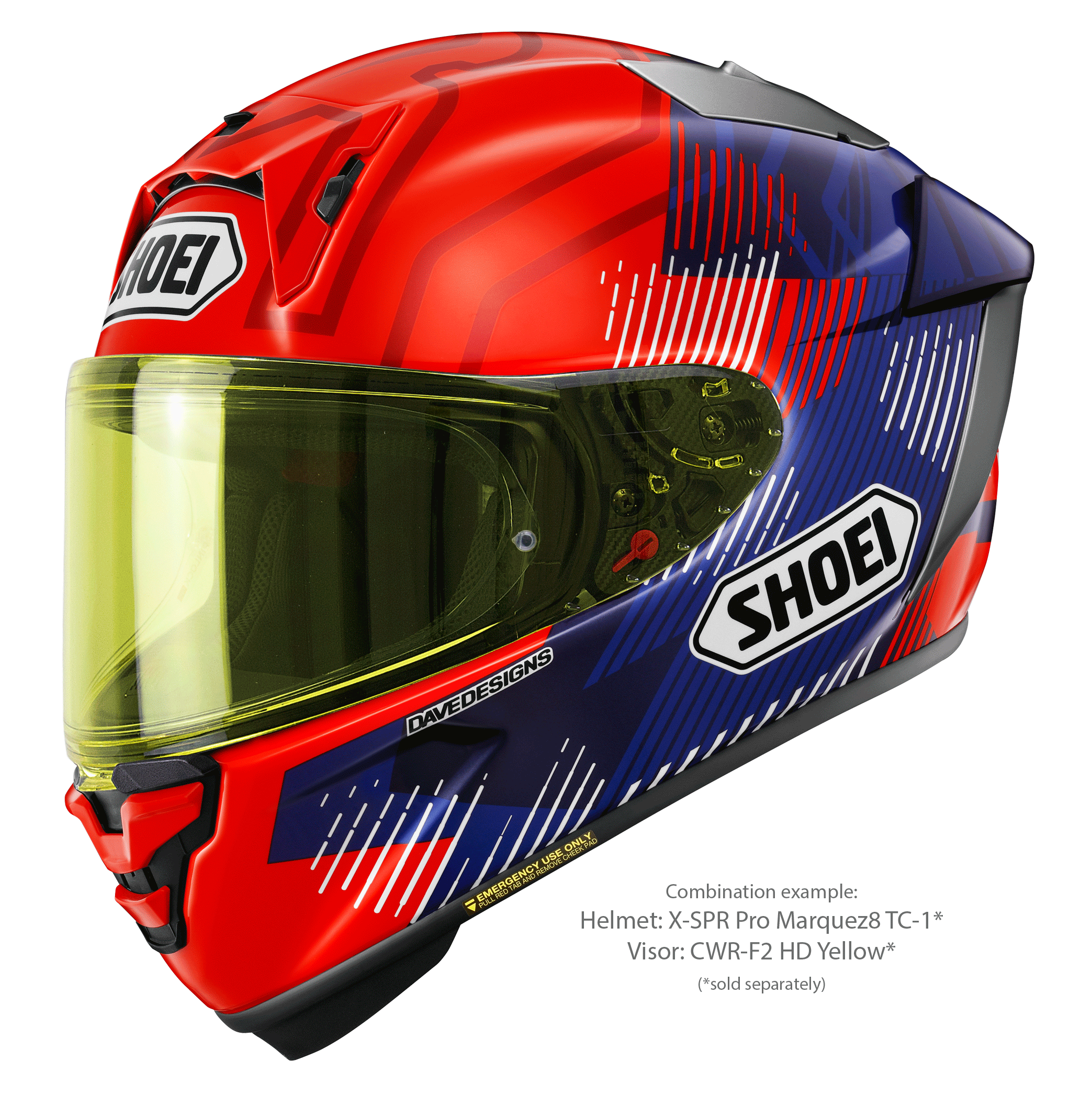 Shoei X-SPR Pro Helm Marquez8 TC-1 Marc Márquez Replica 2024