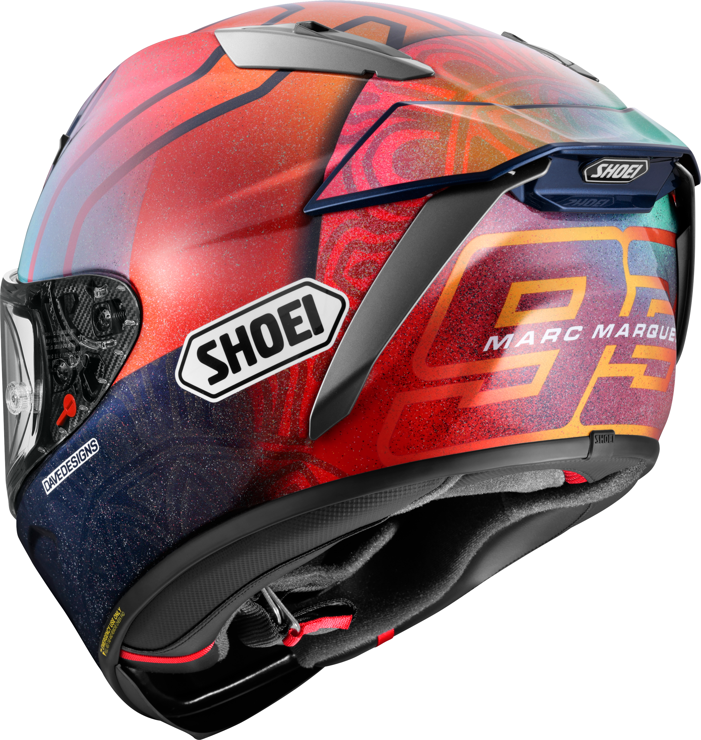 Shoei X-Spp Pro Helm Márquez Holi TC-1 Limited Edition-Marc Márquez India 2023 Replica