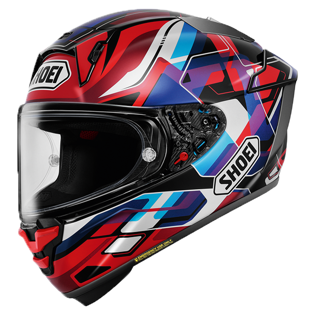 Casco Shoei X-SPR PRO Valion TC-10 Rosso / Blu / Viola 